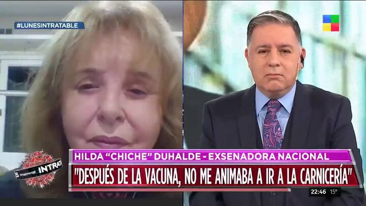 Hilda “Chiche” Duhalde, furiosa y con exabrupto incluido por el vacunatorio vip - Fuente: América