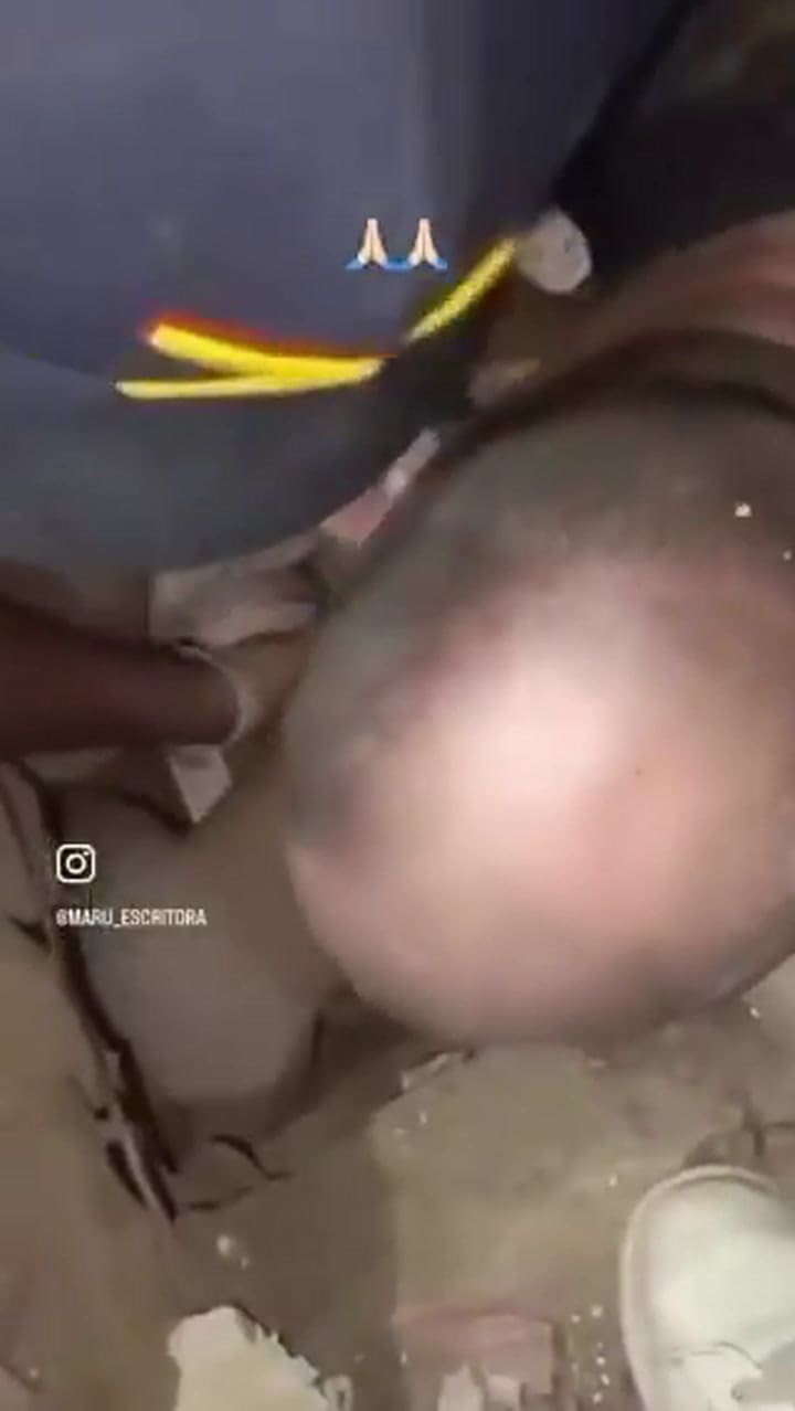 Bebé rescatado de los escombros en Venezuela