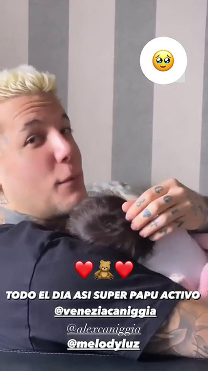 La conmovedora escena de Alex Caniggia con su hija Venezia
