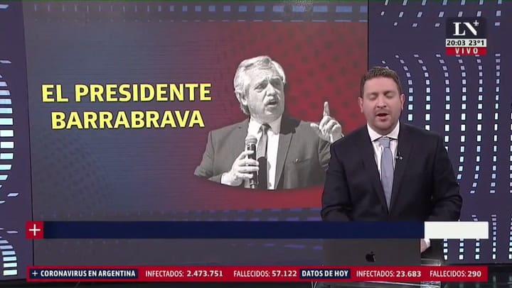 El Editorial de Jonatan Viale en LN+: 'El presidente barrabrava'