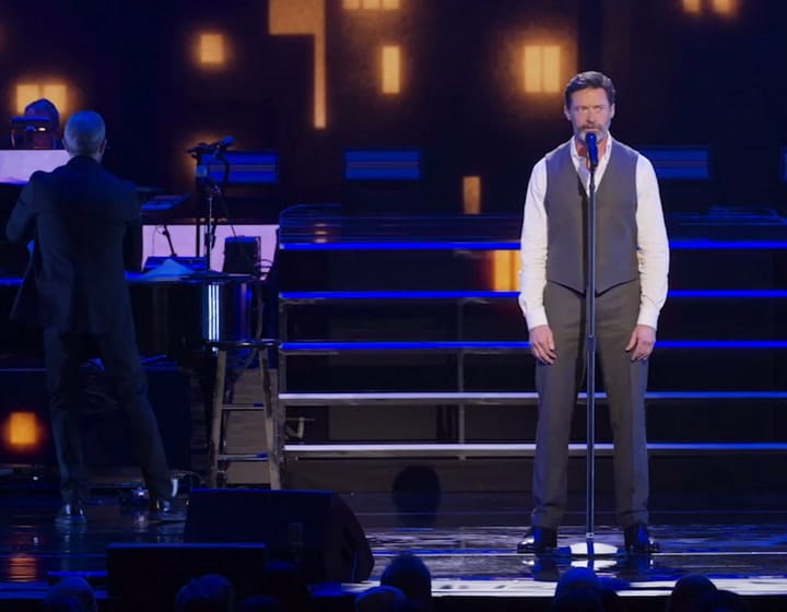 Hugh Jackman en su espectáculo From New York, With Love