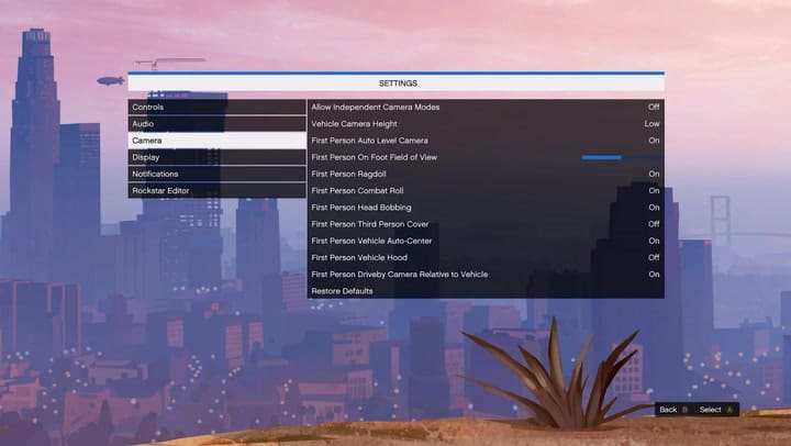 La comparación del rendimiento en los tres modos de GTA V para la nueva generación