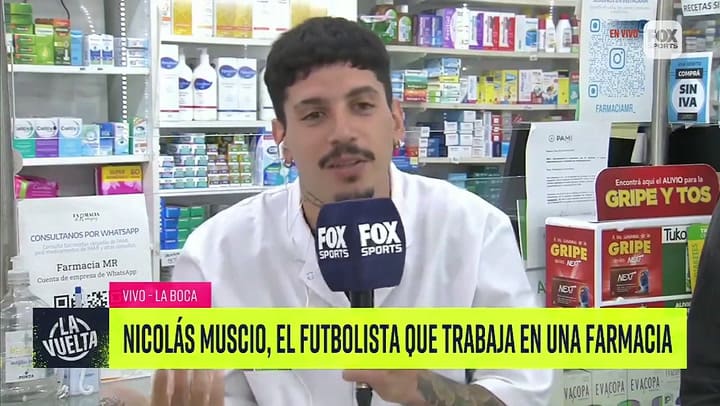 Nicolás Muscio explicó cómo llegó a trabajar en una farmacia