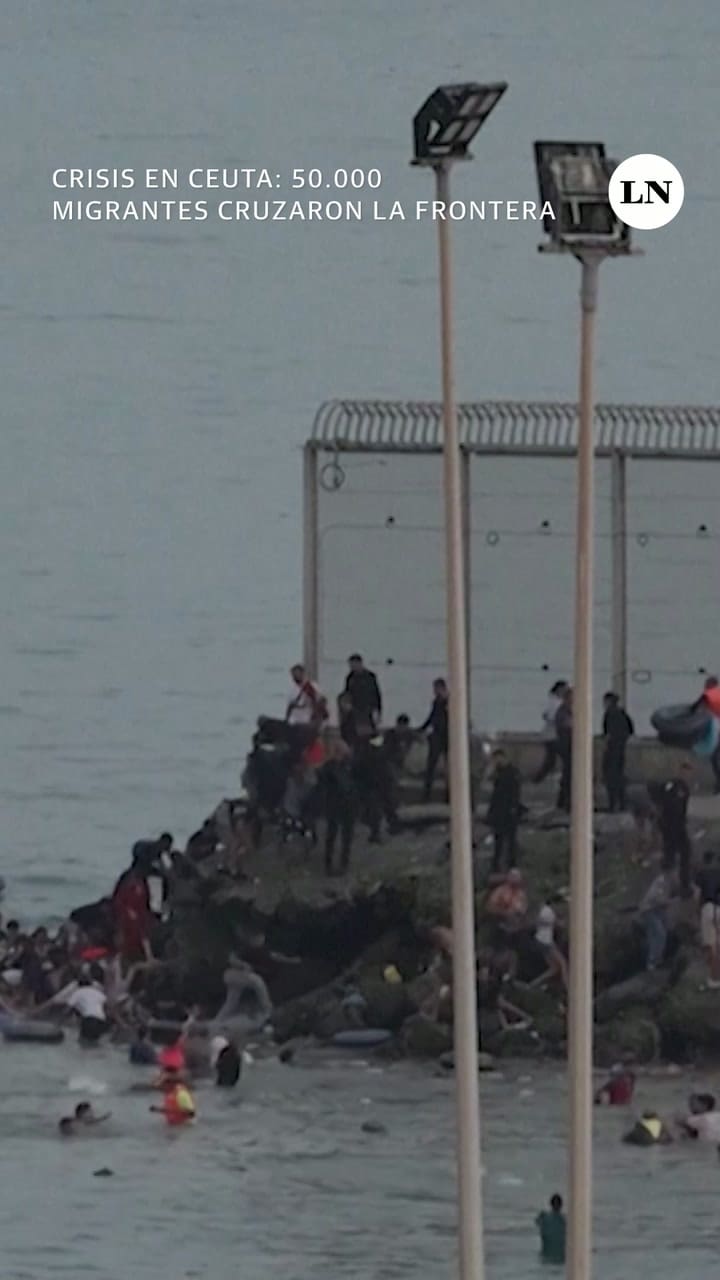 Crisis en Ceuta: 50.000 migrantes cruzaron la frontera en las últimas hora