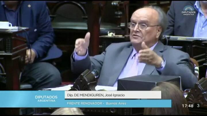 De Mendiguren comparó la política económica del Gobierno con la de Martínez de Hoz - Fuente: HCDN