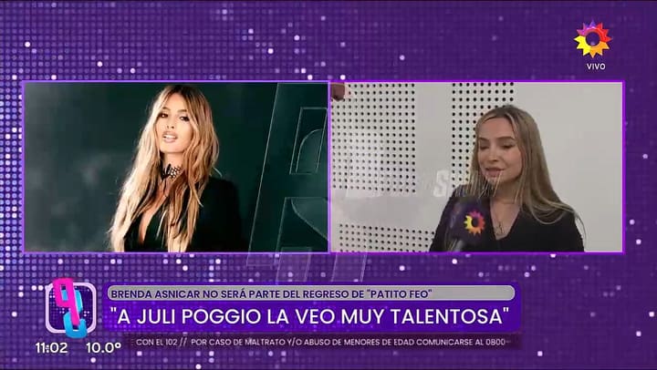 Brenda Asnicar opinó sobre Juli Poggio como Antonella en Patito Feo