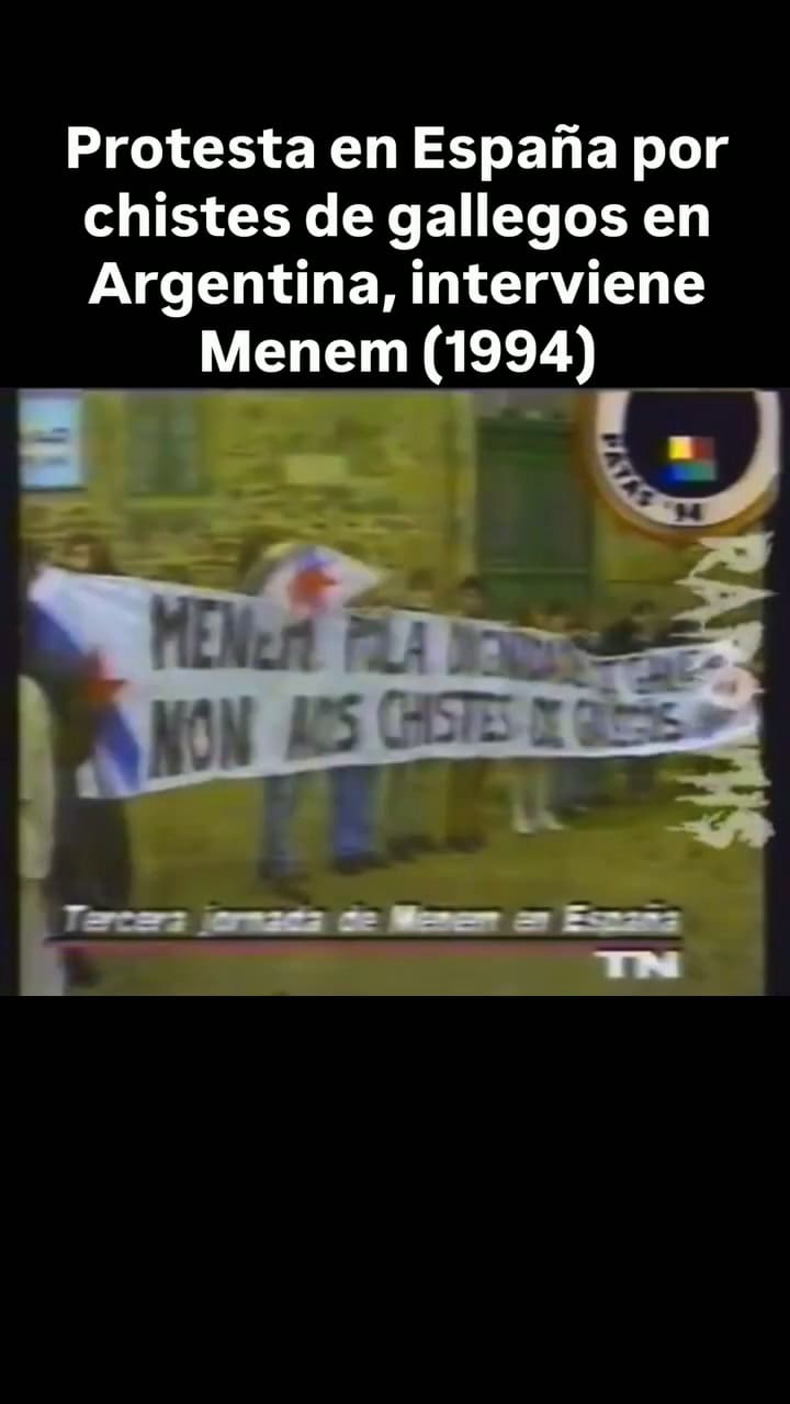 El día que Menem pidió perdón por los chistes de gallegos