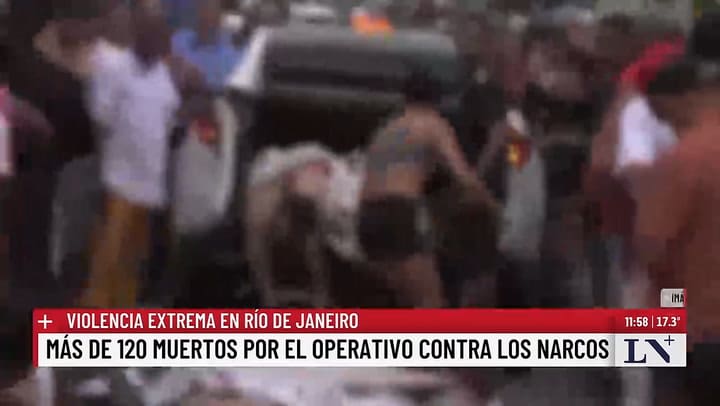 Violencia extrema en Rio de Janeiro: mas de 120 muertos por el megaoperativo antinarco