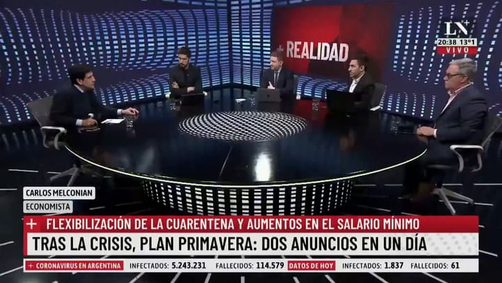 Melconian apoyó a Guzmán: 'Si lo sacás, ¿A quién ponés? La onda bonaerense no va más'