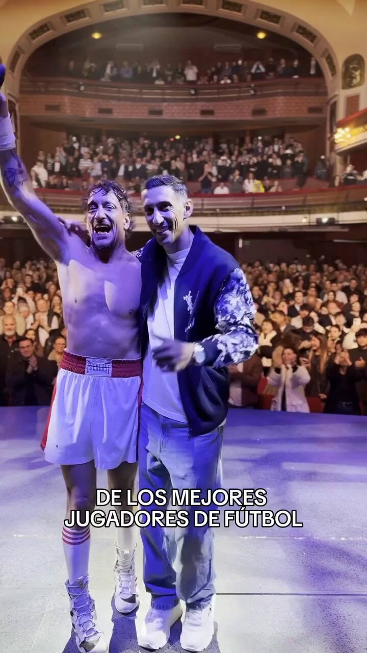Ángel Di María fue a ver a Nico Vázquez en Rocky
