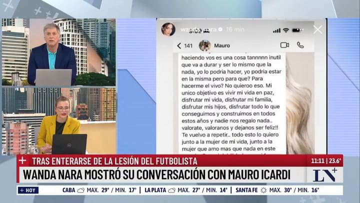 Wanda Nara Mostró Su Conversación Con Mauro Icardi Tras Enterarse De La Lesión Del Futbolista