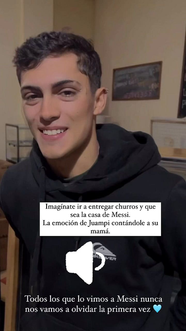 El audio que el delivery que le llevó los churros a Messi le mandó a su mamá