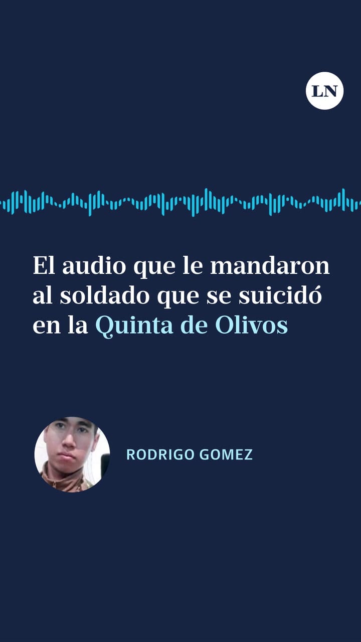 El audio que le mandaron al soldado que se suicidó en la Quinta de Olivos