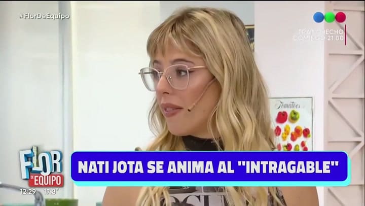 Nati Jota le mandó mensajes al jugador que vinculan con Tini - Fuente: Telefe
