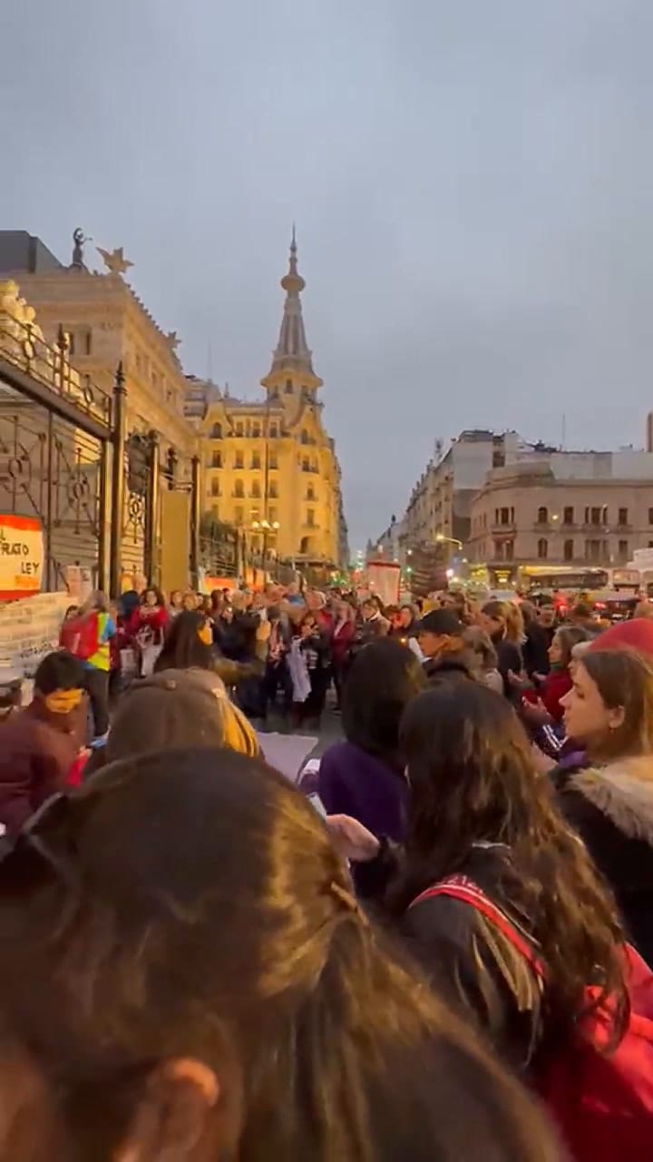 La manifestación frente al Congreso