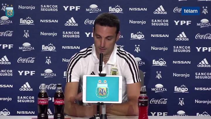 Scaloni: 'Es una alegría que vuelva Messi' - Fuente: Télam
