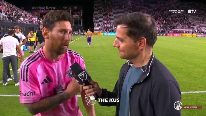 La reacción de Messi cuando le preguntaron sobre su futuro