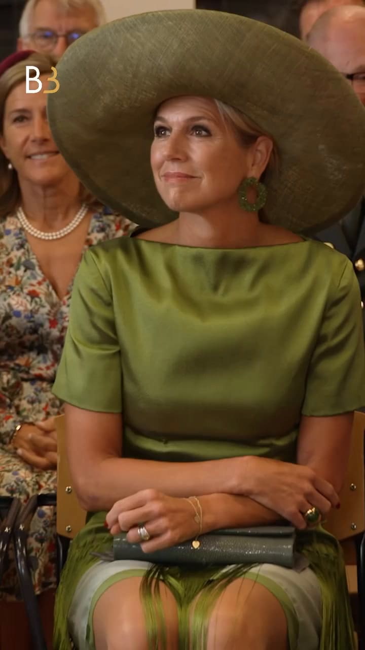 El vestido verde de flecos con el que la reina Máxima causó sensación