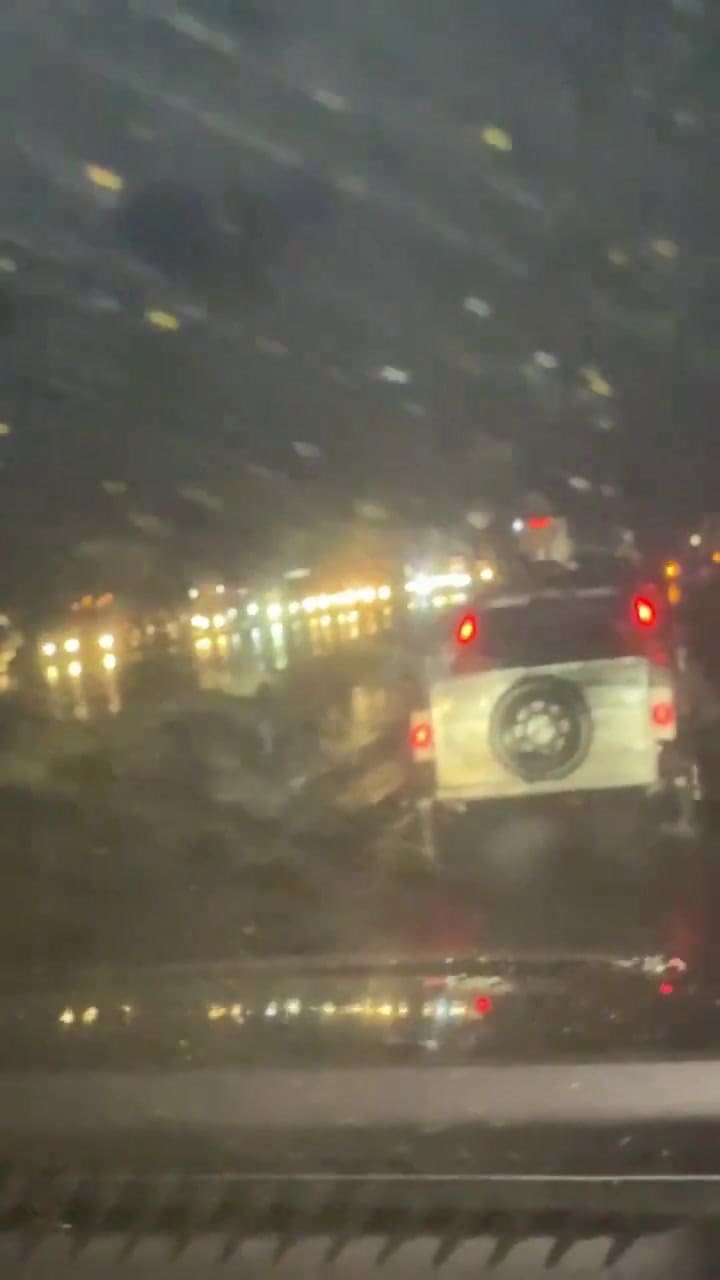 Autos varados en plena Ruta 9