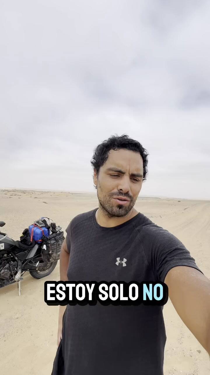 La intensa travesía en moto de Agustín