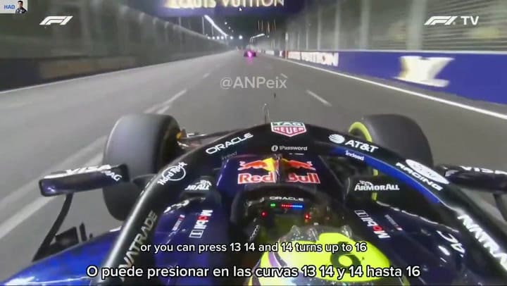 Hadjar se mostró molesto al momento de tener que pasar a Colapinto en Singapur
