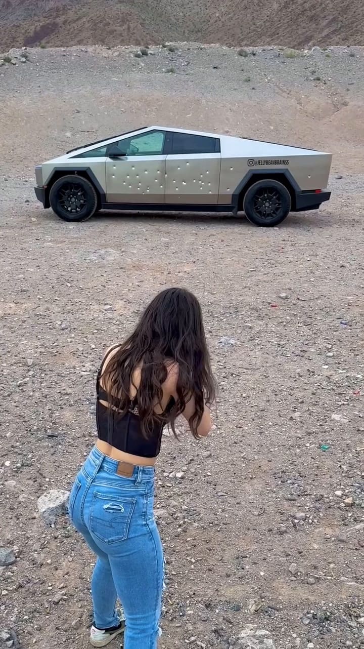 This Cybertruck Took 40 Bullets And Only 4 Pierced … Definitely The Safest Car On The Market! Disclaimer - This Was Done By Trained Professionals In A Controlled Environment, Do Not Try This At Home .....#Explor