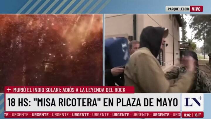 Máximo Kirchner llega a la casa del Indio Solari