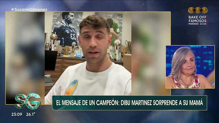 El saludo de Emiliano Martinez a su mama