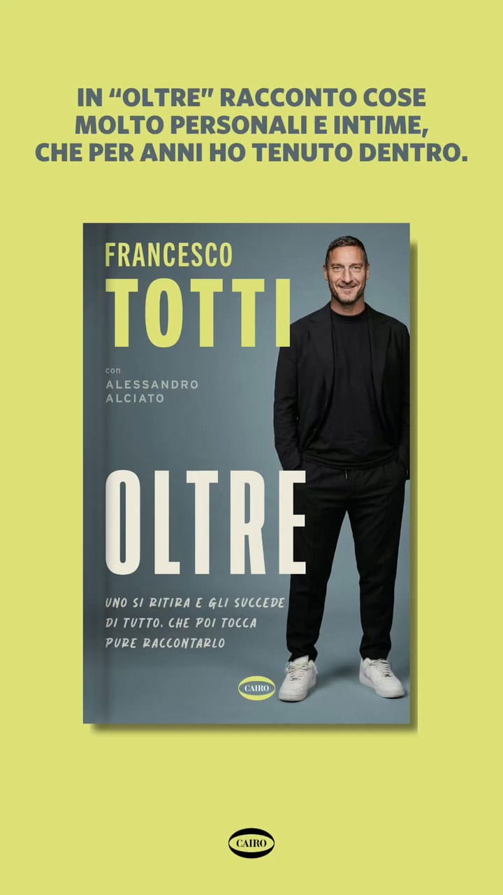 Francesco Totti presentó su autobiografía Oltre