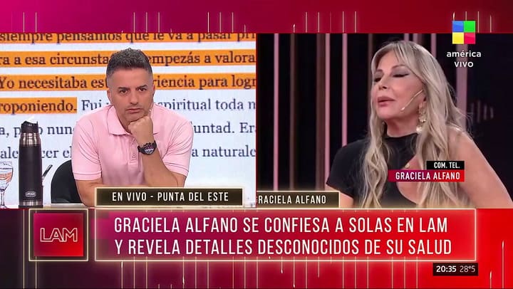 Graciela Alfano habló de su dificil momento de salud