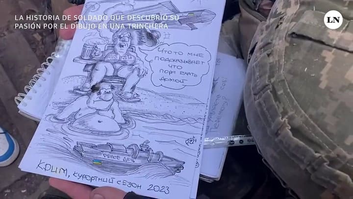 Guerra en Ucrania. La historia de soldado que descubrió su pasión por el dibujo en una trinchera
