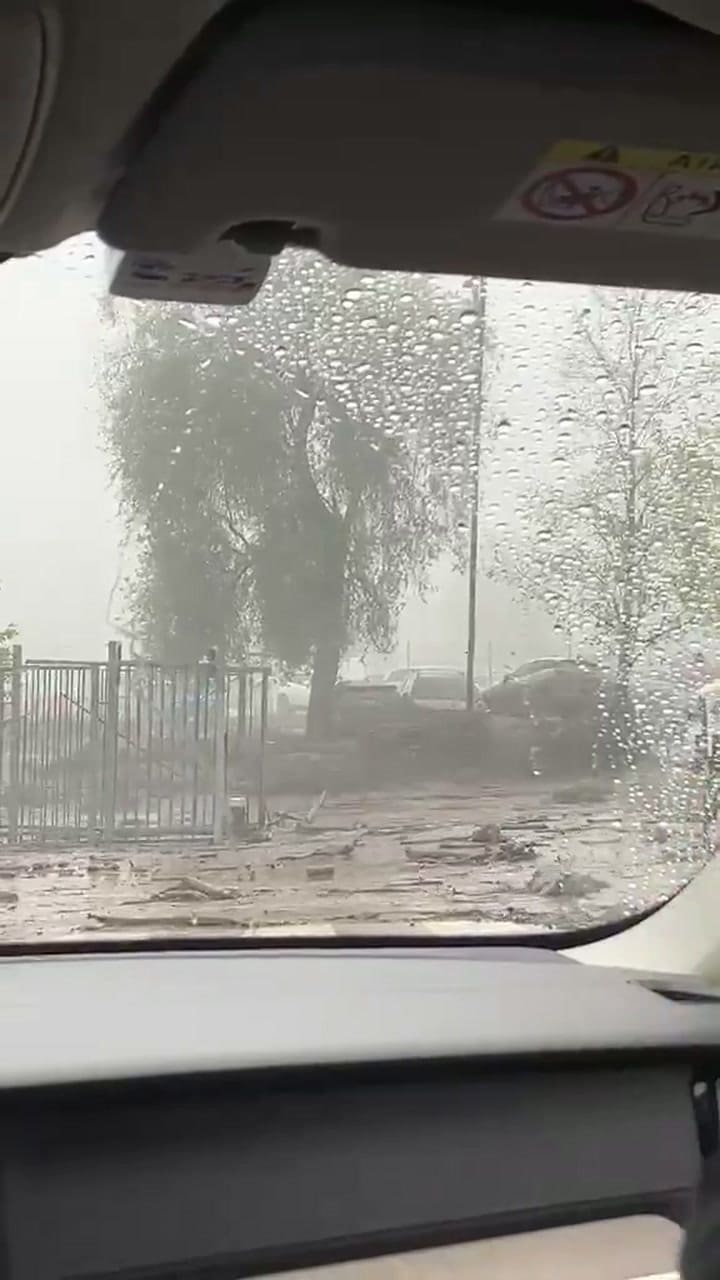 Un vecino filmó desde el interior de su auto