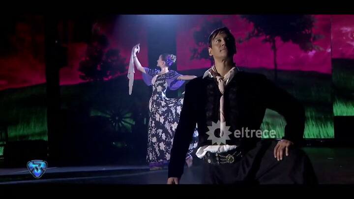 Melina Lezcano bailó folclore junto a Joel Ledesma a pura sonrisa