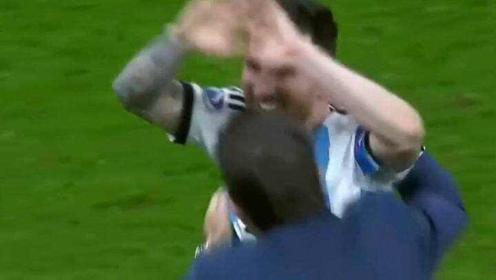 El festejo de Lionel Messi