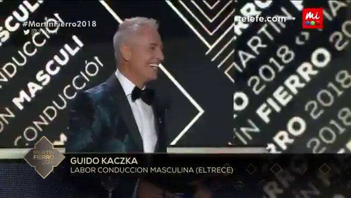 Guido Kaczka, mejor conductor masculino - Fuente: TW @telefe