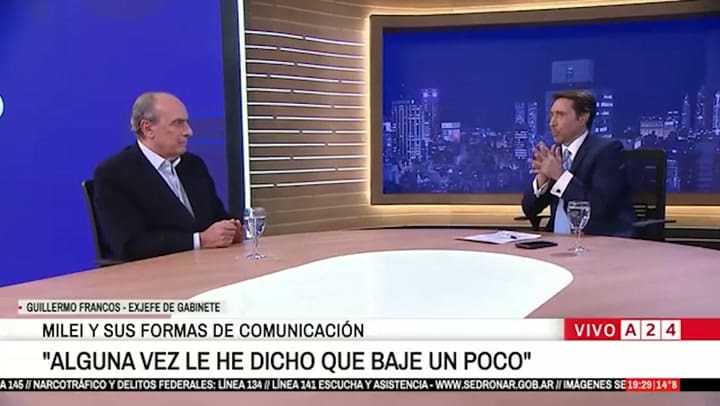 Guillermo Francos cruzó a Villarruel por sus críticas a Milei