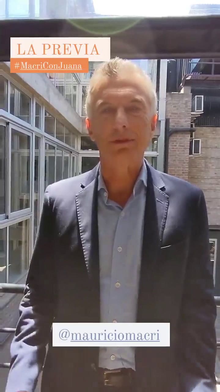 Mauricio Macri, en la previa del programa