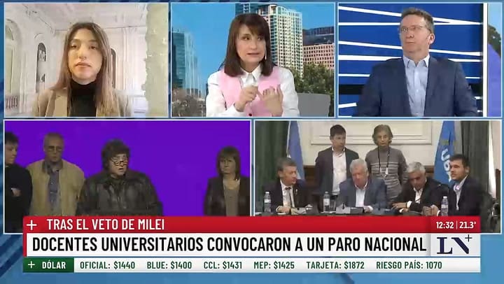 El analista politico Alejandro Catterberg aseguro en LN+ que se rompio el "hechizo Milei"
