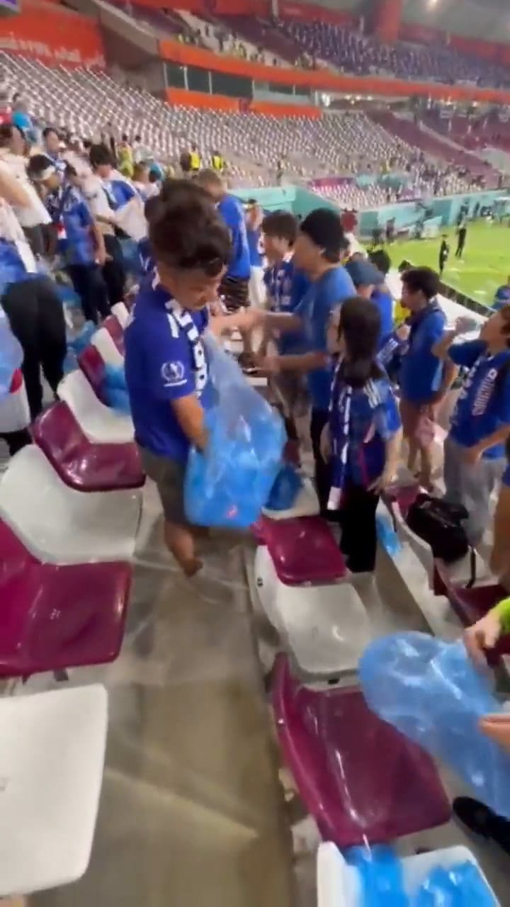 La actitud de los hinchas japoneses luego del partido