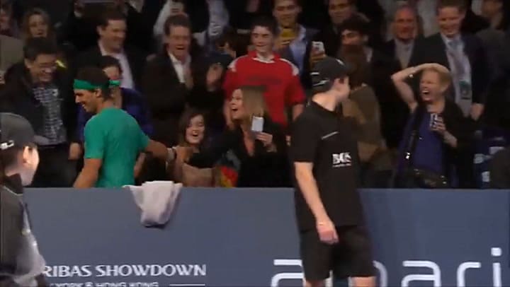 La exhibición entre Nadal y del Potro donde participó Ben Stiller