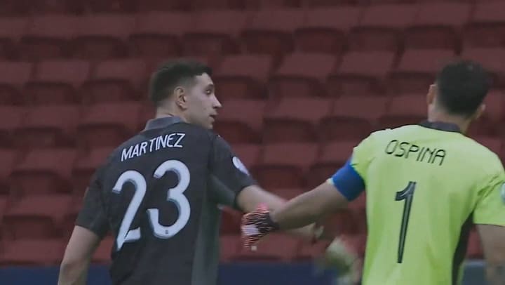 Tanda de penales, semifinal de Copa America contra Colombia