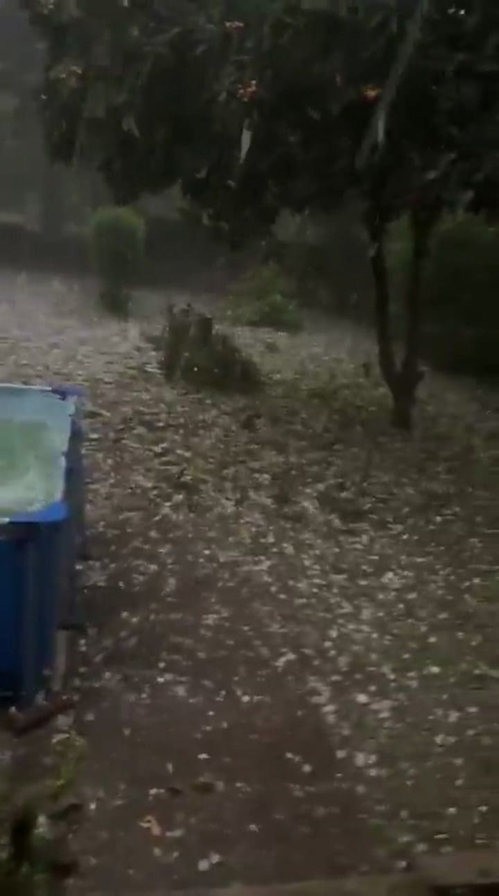 Granizo y temporal por la ciclogénesis: las imágenes de las fuertes tormentas en el centro del país