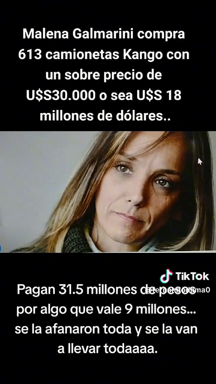 Un usuario de Tick Tok editorializó la compra de 613 camionetas Kangoo para Aysa