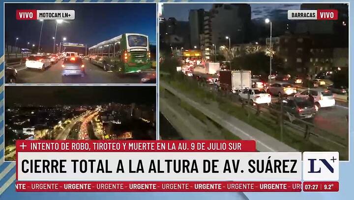 Demoras en la Autopista 9 de Julio sur