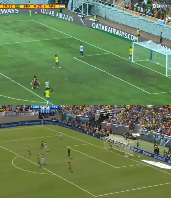 El tercer gol de Echeverri contra Brasil: las similitudes con un gol de Messi a la verdeamarela