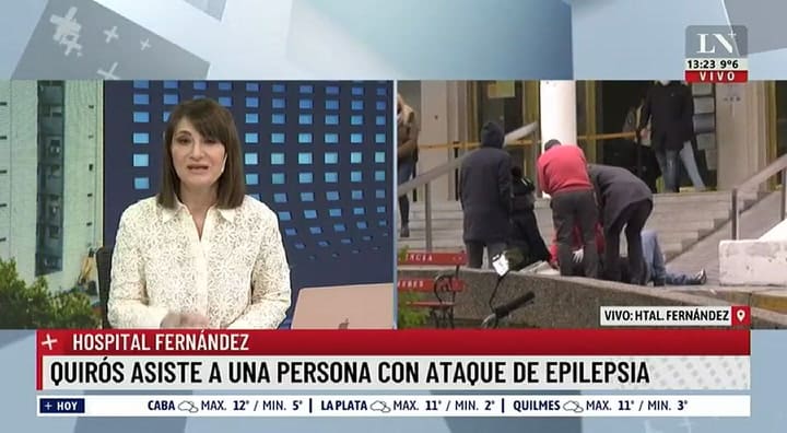 Fernán Quirós asiste a una persona que convulsionó