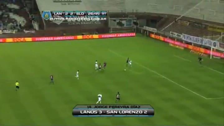 Los goles de Jorge Pereyra Díaz en su etapa en Lanús