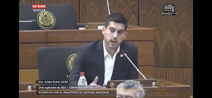 La intervención de Rubén Rubin en el Congreso de Paraguay