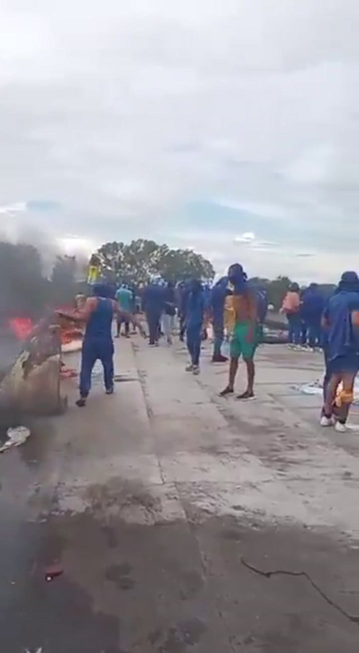 Los reclusos hicieron videos durante la protesta para mostrar que se desarrolló de manera pacífica