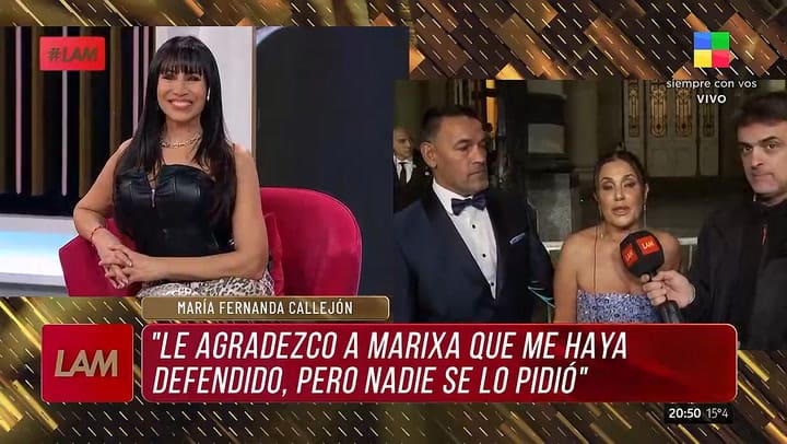La inesperada reaccion de Maria Fernanda Callejon en vivo en LAM